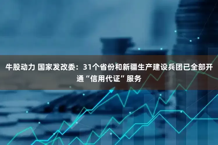 牛股动力 国家发改委:31个省份和新疆生产建设兵团已全部开通“信用代证”服务