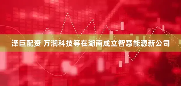 泽巨配资 万润科技等在湖南成立智慧能源新公司